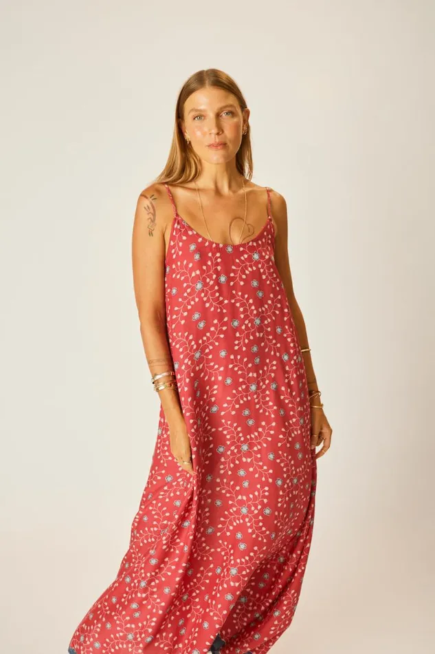 Natalie Martin HEATHER MAXI Pinwheel Barn Red Shop Dresses