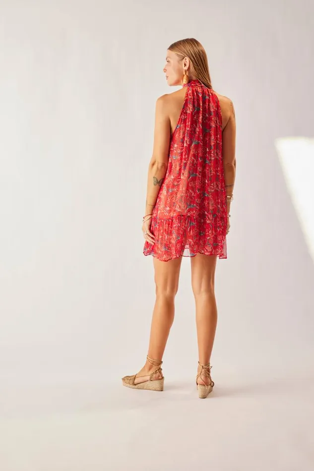 Natalie Martin INDIANA MINI Chiffon Watercolor Verm Shop Dresses