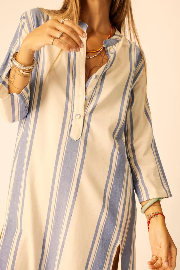 Natalie Martin ISOBEL DRESS French Stripe Blue Shop Dresses