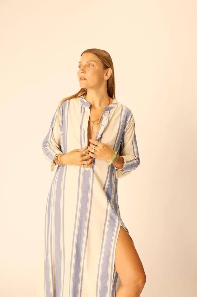 Natalie Martin ISOBEL DRESS French Stripe Blue Shop Dresses
