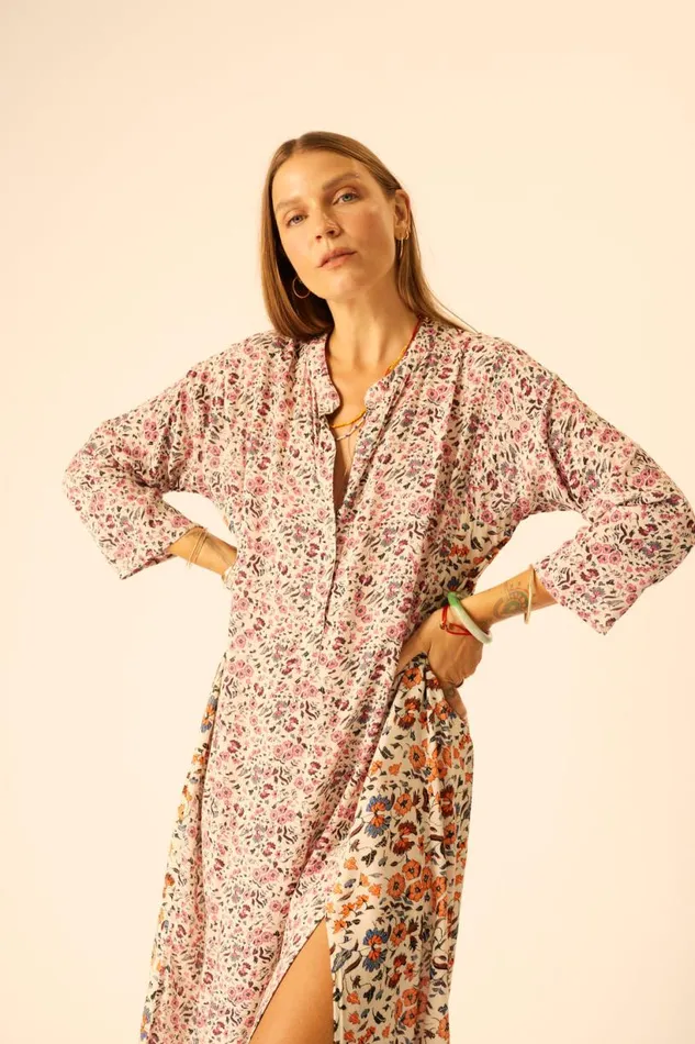 Natalie Martin ISOBEL DRESS Petite Fleur Rose Shop Dresses