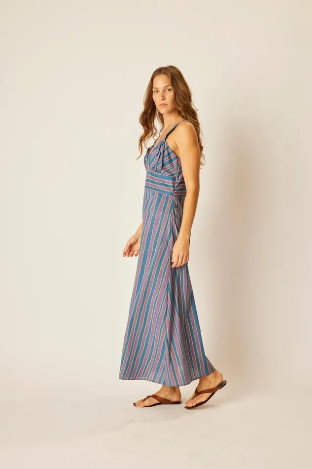 Natalie Martin JACKIE DRESS Batik Stripe Lavender Shop Dresses