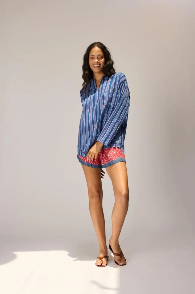 Natalie Martin JASPER SHORT Pinwheel Barn Red Shop Bottoms