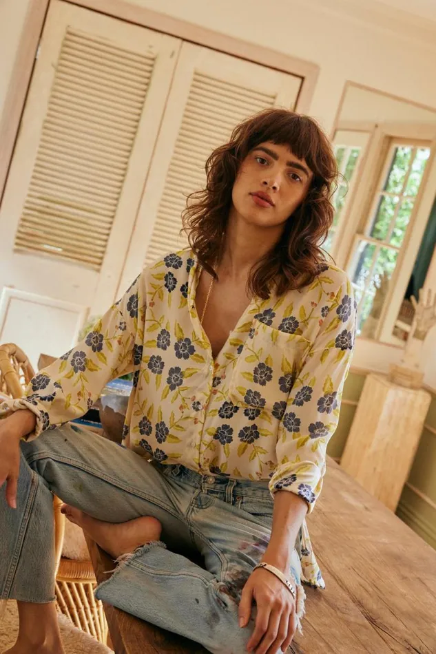 Natalie Martin JENNIFER SHIRT Prairie Indigo Shop Tops