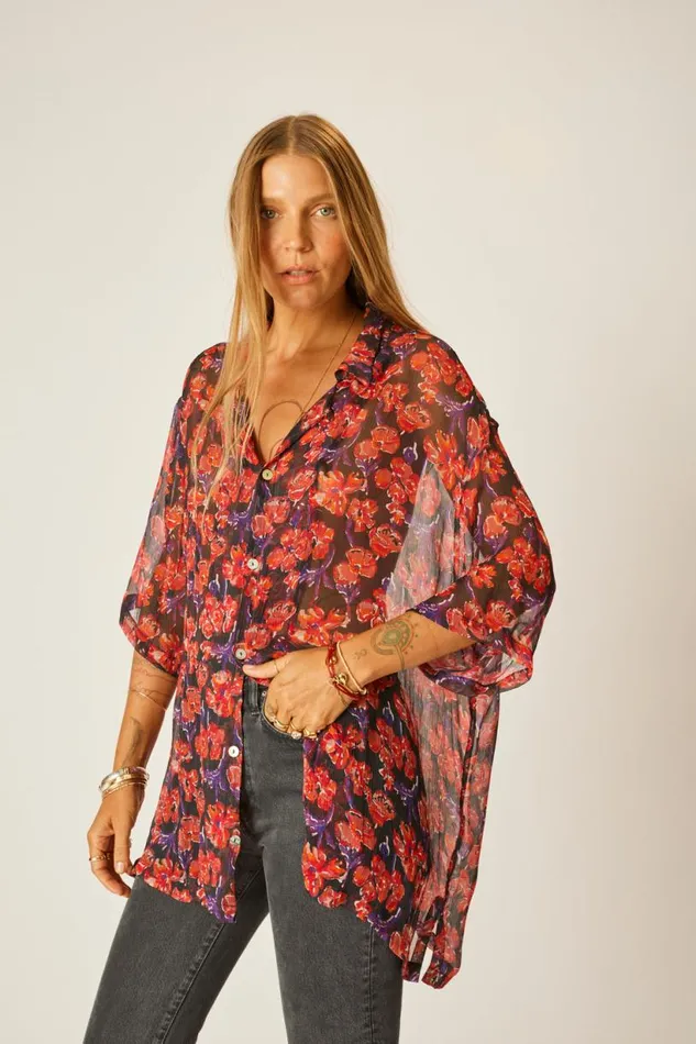 Natalie Martin KEVIN SHIRT Chiffon Watercolor Onyx Shop Men