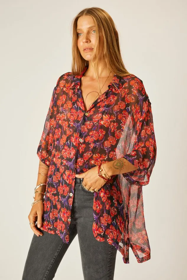 Natalie Martin KEVIN SHIRT Chiffon Watercolor Onyx Shop Men
