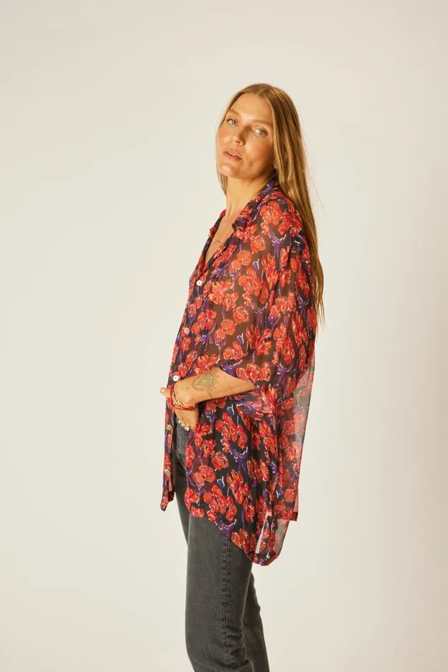 Natalie Martin KEVIN SHIRT Chiffon Watercolor Onyx Shop Men