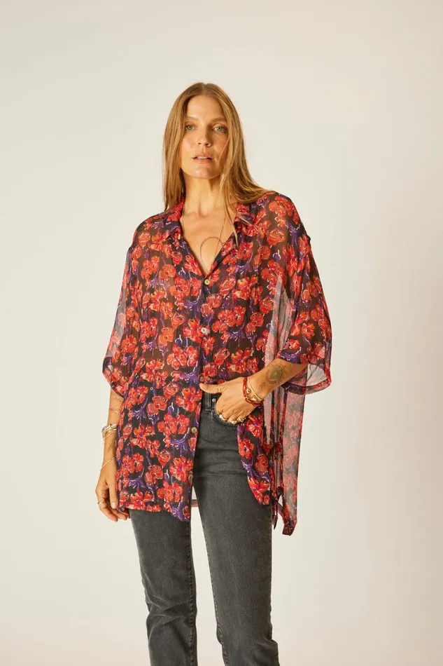 Natalie Martin KEVIN SHIRT Chiffon Watercolor Onyx Shop Men