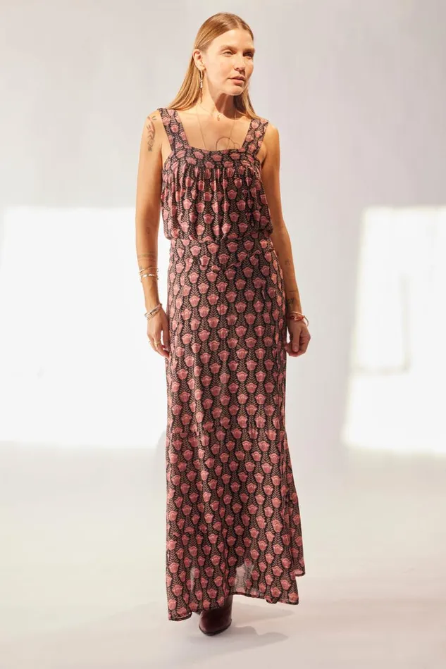 Natalie Martin MADISON SKIRT Tulip Print Kamari Black Shop Bottoms