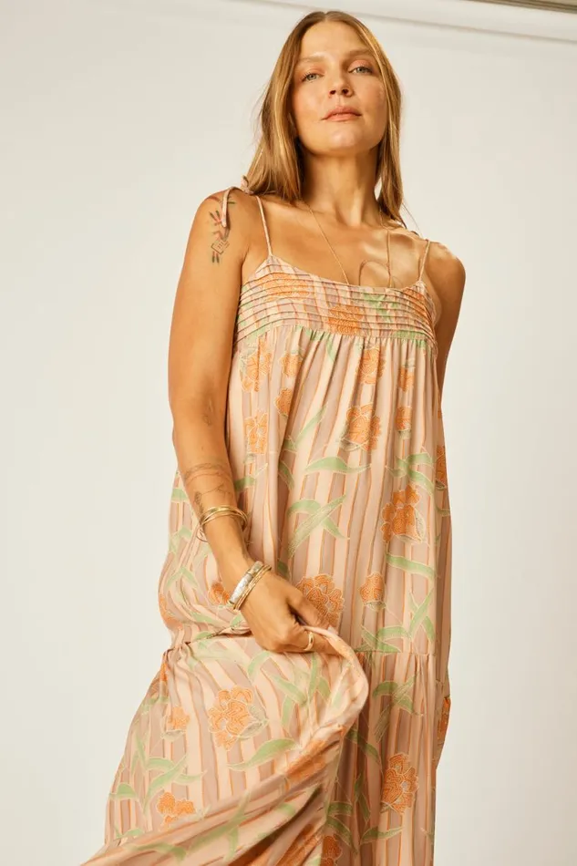 Natalie Martin MELANIE DRESS Chamomile Apricot Shop Dresses