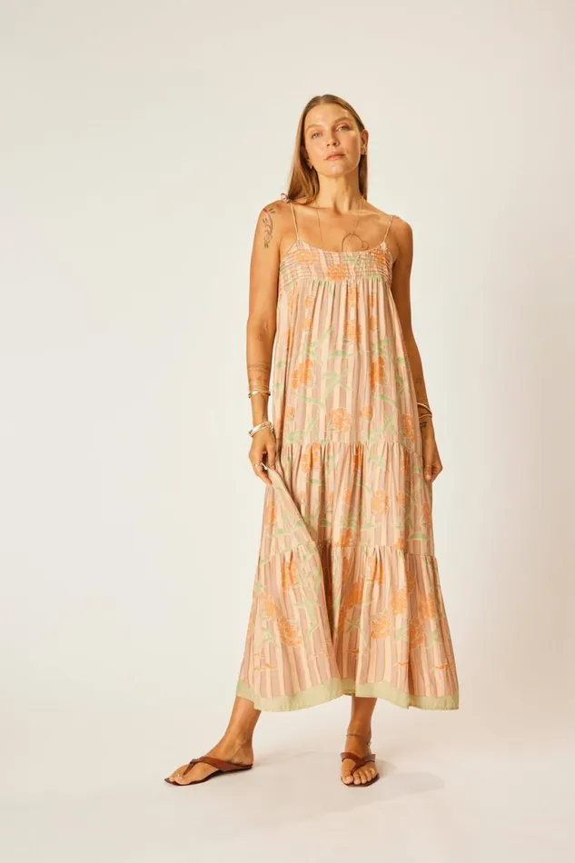 Natalie Martin MELANIE DRESS Chamomile Apricot Shop Dresses
