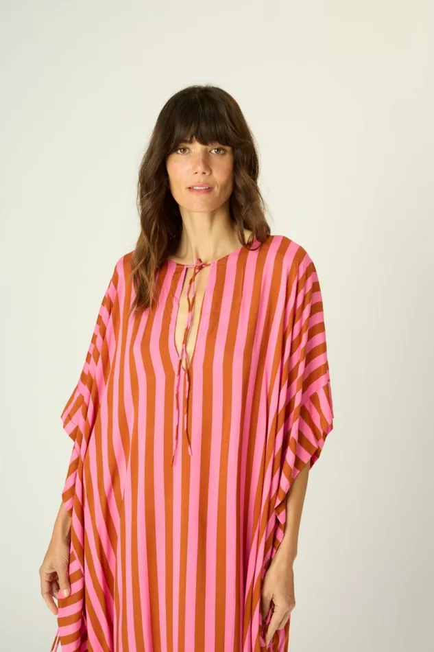 Natalie Martin PAULINA CAFTAN Thick Stripe Bluecoffee Shop Dresses