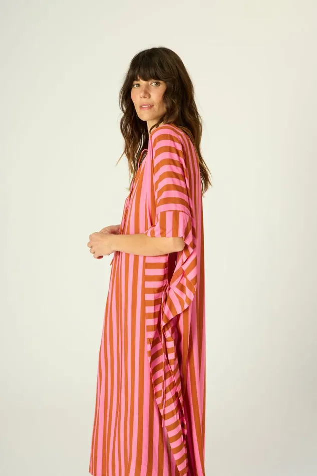 Natalie Martin PAULINA CAFTAN Thick Stripe Bluecoffee Shop Dresses