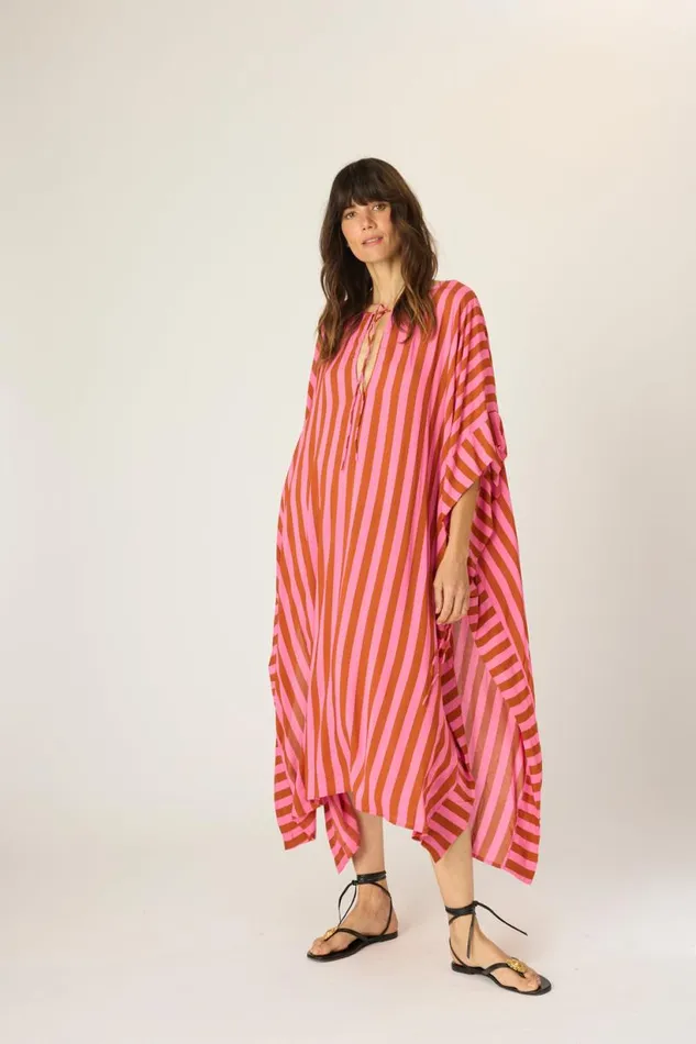 Natalie Martin PAULINA CAFTAN Thick Stripe Bluecoffee Shop Dresses