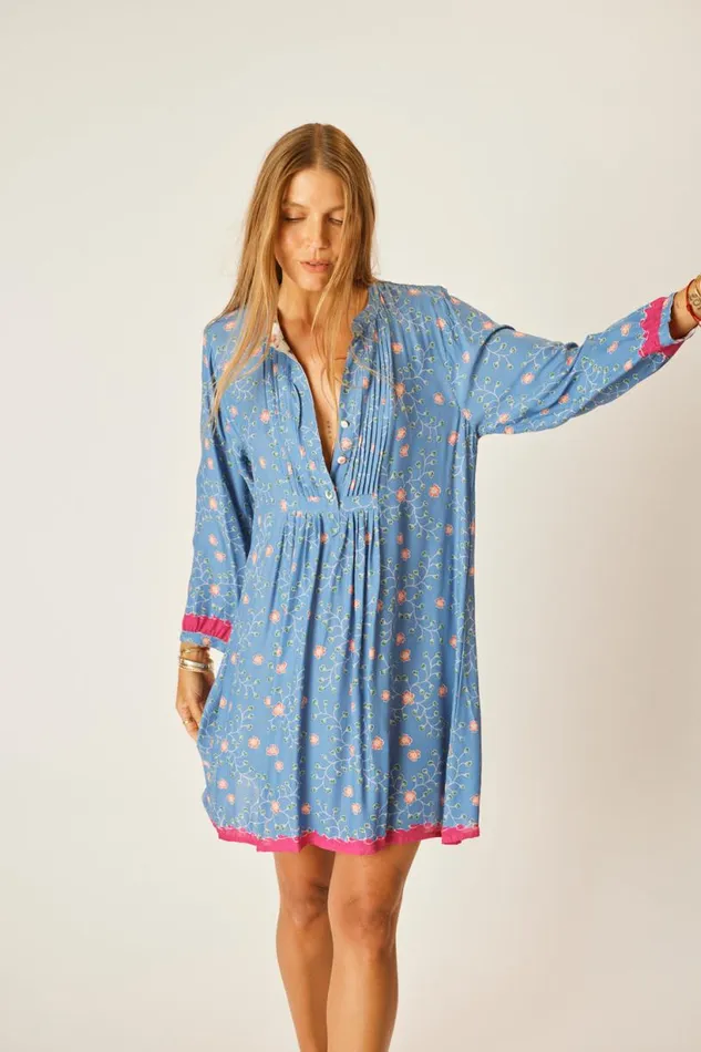 Natalie Martin SAMMIE SHORT DRESS Pinwheel Denim Shop The Family Martin