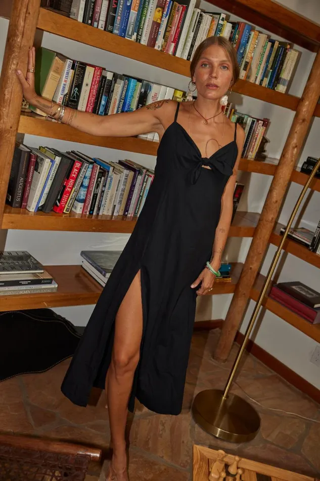 Natalie Martin SOPHIE DRESS Black Silk Shop Dresses
