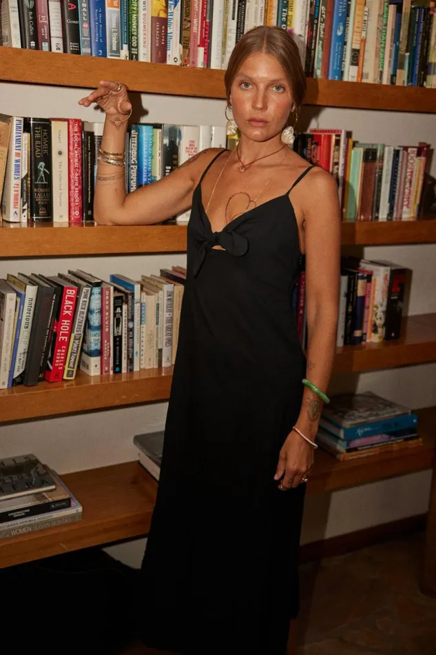 Natalie Martin SOPHIE DRESS Black Silk Shop Dresses