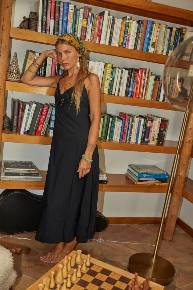 Natalie Martin SOPHIE DRESS Black Silk Shop Dresses