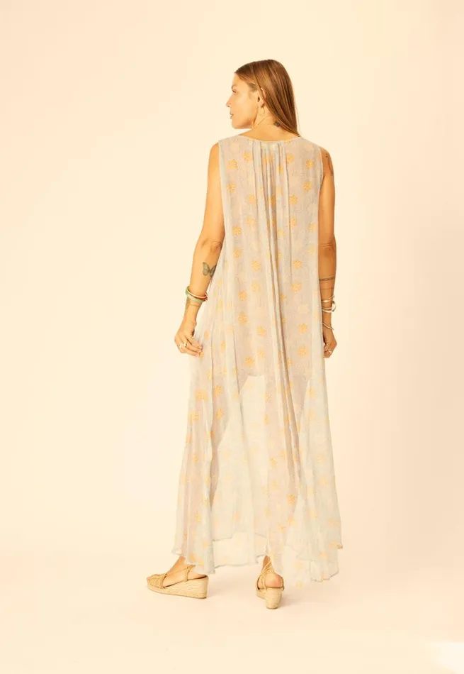 Natalie Martin TOVA MAXI Snowflake Tangerine Shop Dresses