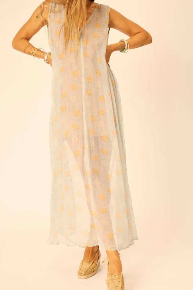 Natalie Martin TOVA MAXI Snowflake Tangerine Shop Dresses