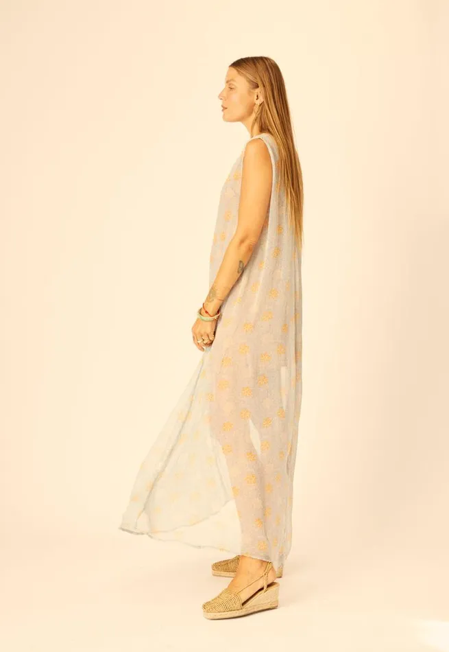 Natalie Martin TOVA MAXI Snowflake Tangerine Shop Dresses