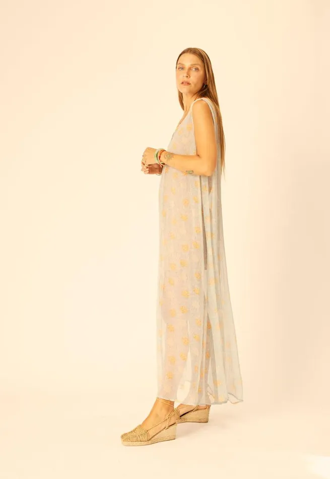Natalie Martin TOVA MAXI Snowflake Tangerine Shop Dresses