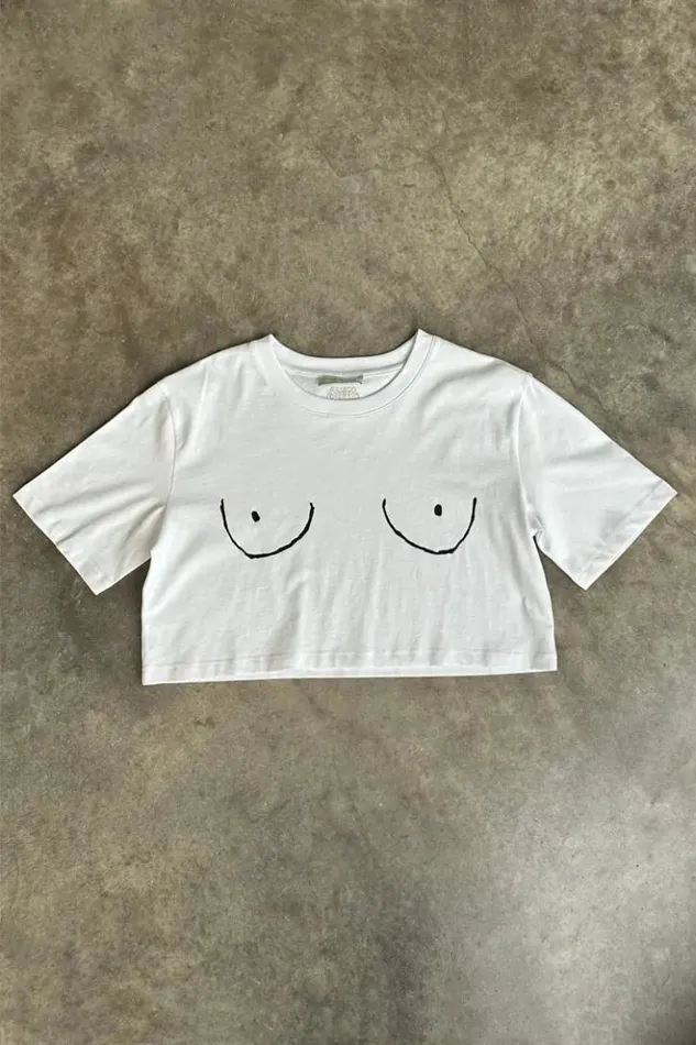 Never Fully Dressed Boob Crop Tshirt Women Tops and TShirts