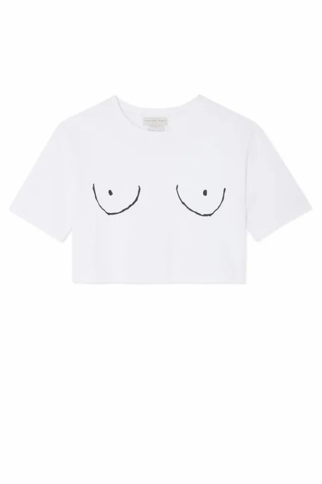 Never Fully Dressed Boob Crop Tshirt Women Tops and TShirts