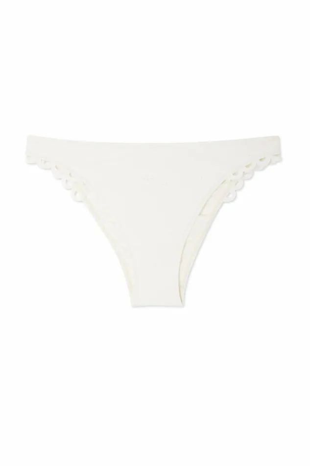 Never Fully Dressed Broderie White Bikini Brief Women Swim