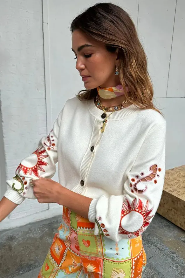 Never Fully Dressed Cream Enchanted Cardigan Women Knitwear