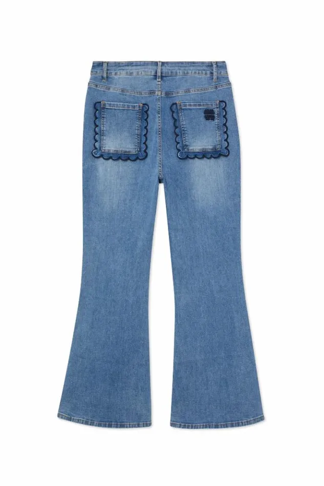 Never Fully Dressed Denim Flare Scallop Jean Women Newness