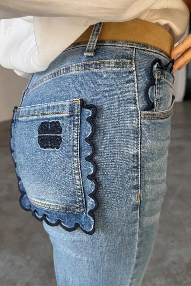 Never Fully Dressed Denim Flare Scallop Jean Women Newness