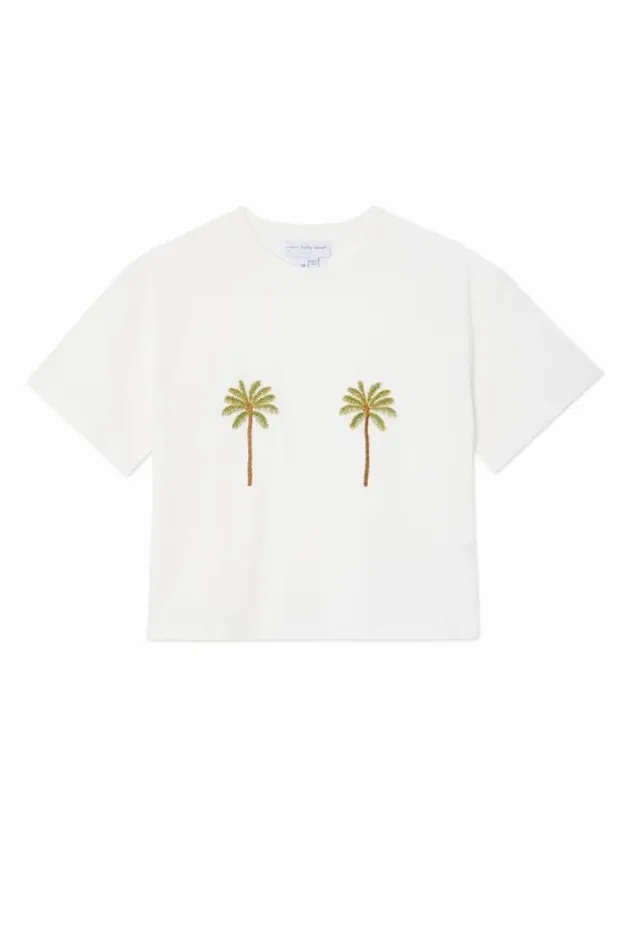 Never Fully Dressed Embroidered Palm Boob T Shirt Women Newness