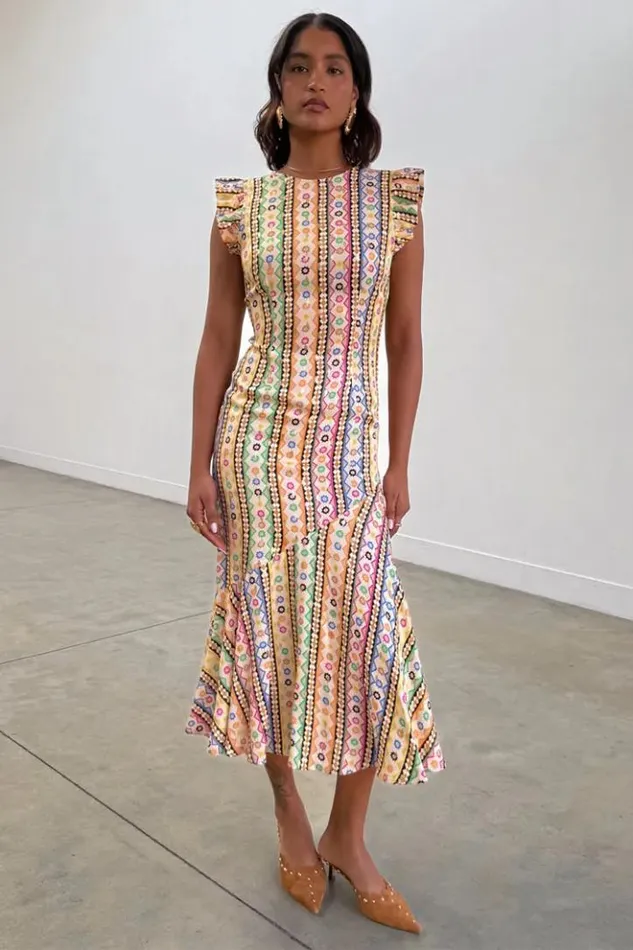 Never Fully Dressed Fiesta Remi Midi Dress Women Newness