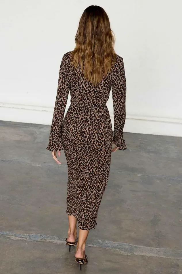 Never Fully Dressed Leopard Celeste Dress Women Leopard Print