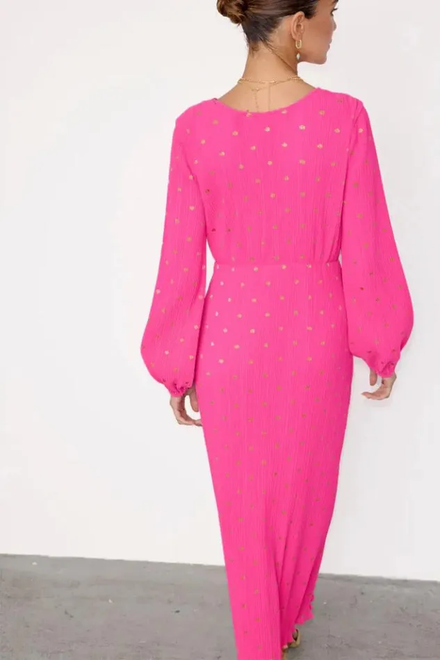 Never Fully Dressed Pink Plisse Emma Dress Women Summer Somewhere