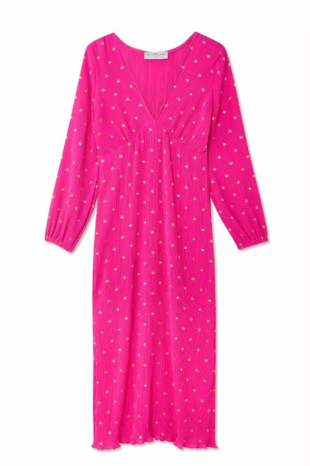 Never Fully Dressed Pink Plisse Emma Dress Women Summer Somewhere