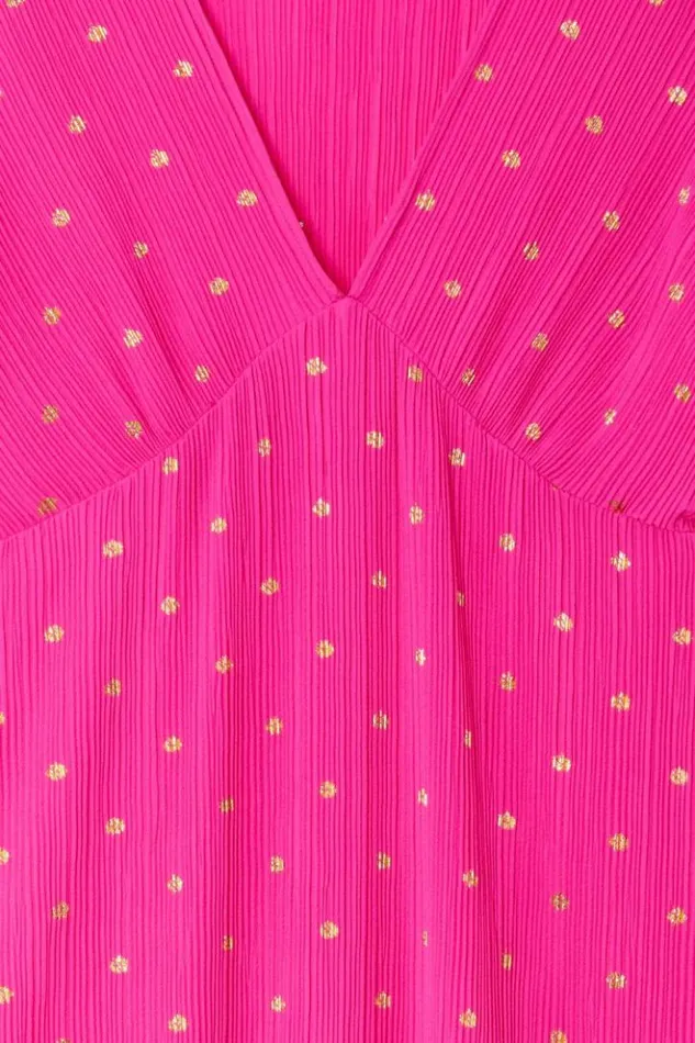 Never Fully Dressed Pink Plisse Emma Dress Women Summer Somewhere