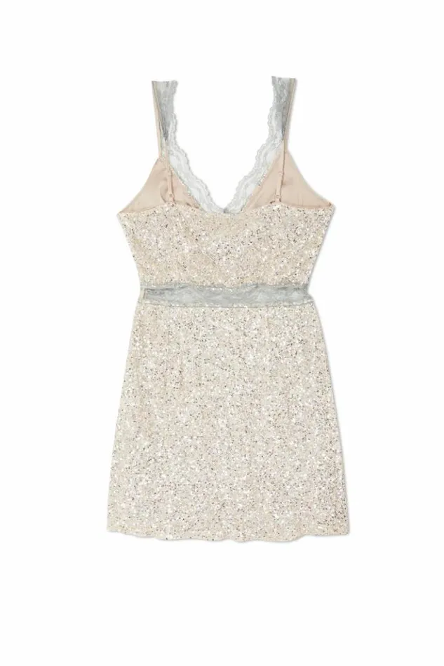 Never Fully Dressed Silver Sequin Mini Mimi Dress Petite Women Petite