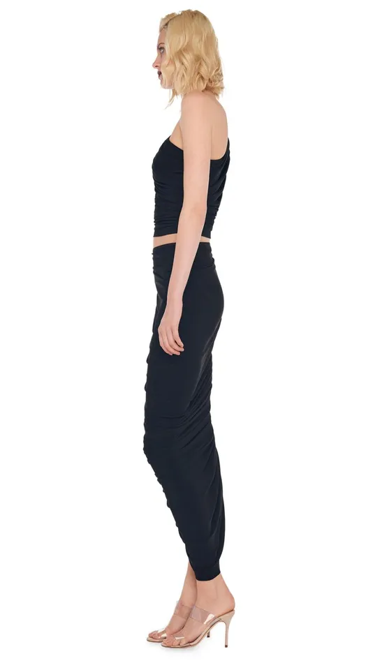 Norma Kamali Bottoms DIANA LONG SKIRT Black 8211 Clothing