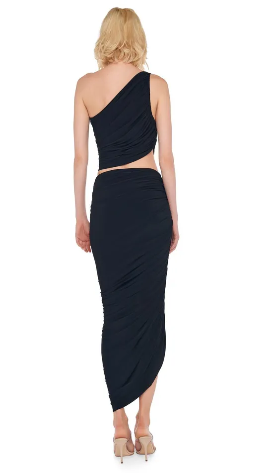 Norma Kamali Bottoms DIANA LONG SKIRT Black 8211 Clothing