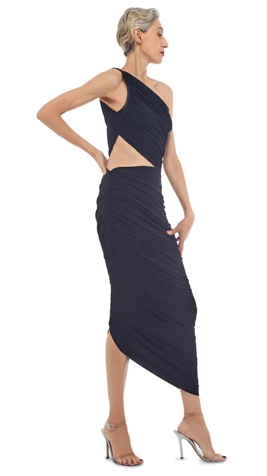 Norma Kamali Bottoms DIANA LONG SKIRT Black 8211 Clothing