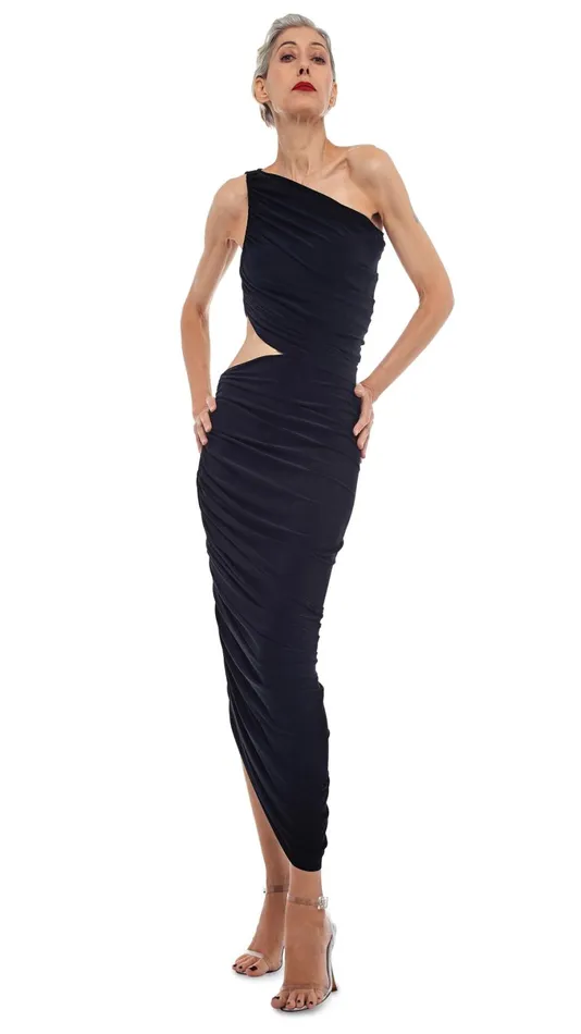 Norma Kamali Bottoms DIANA LONG SKIRT Black 8211 Clothing