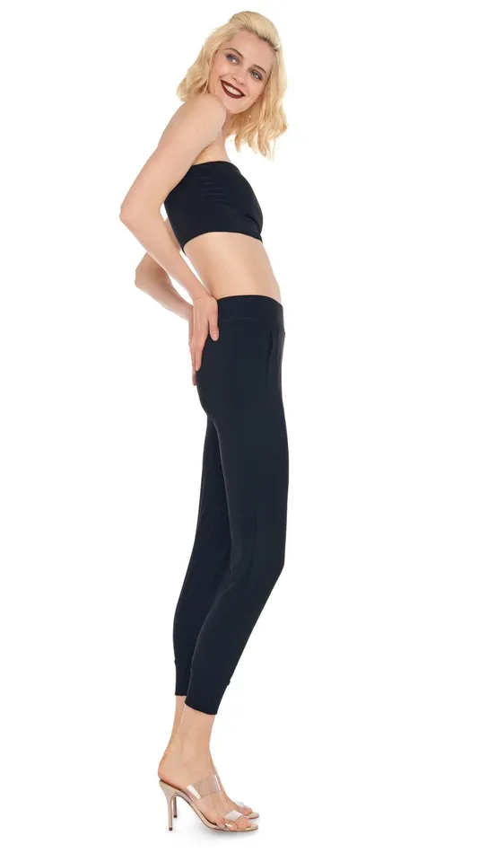 Norma Kamali Bottoms JOG PANT Black 8211 Clothing