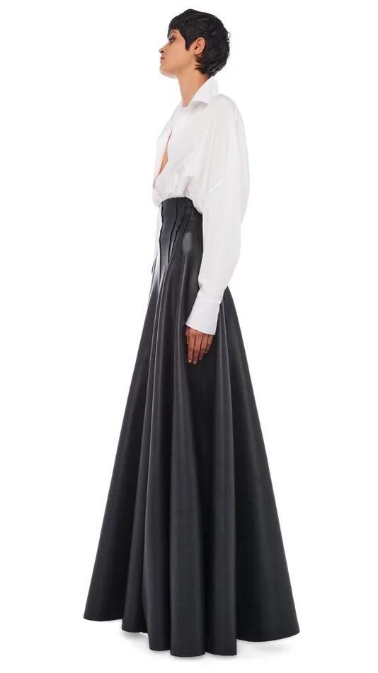 Norma Kamali Bottoms LONG GRACE SKIRT Black 8211 Clothing