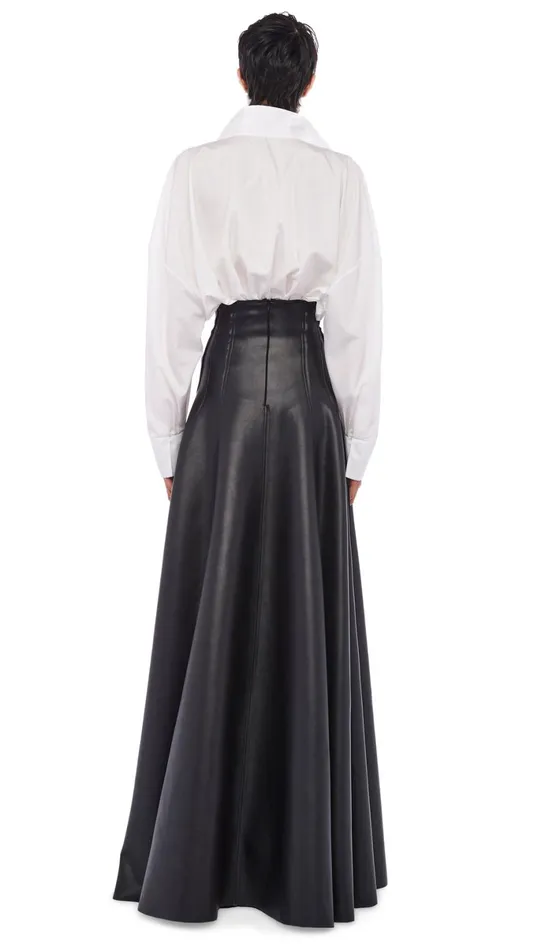 Norma Kamali Bottoms LONG GRACE SKIRT Black 8211 Clothing