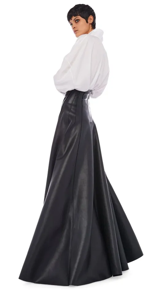 Norma Kamali Bottoms LONG GRACE SKIRT Black 8211 Clothing
