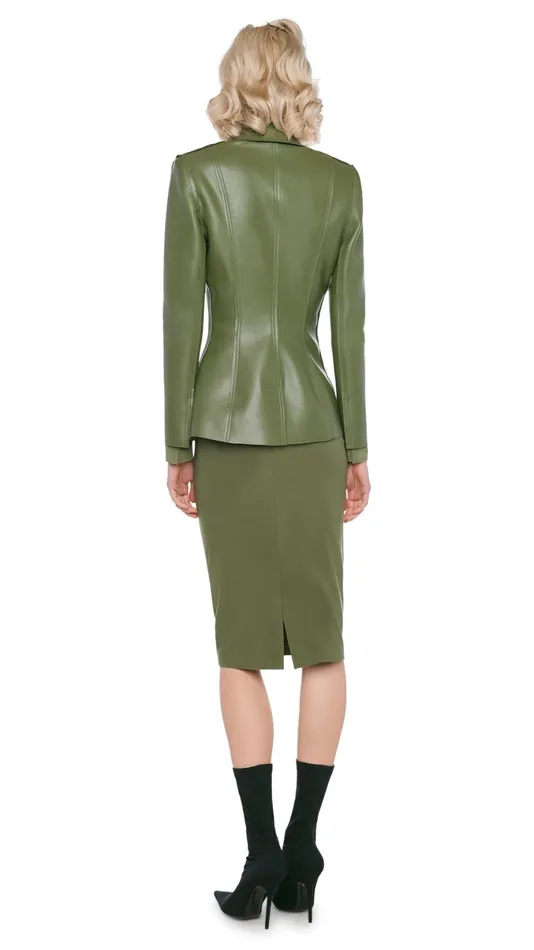 Norma Kamali Bottoms STRAIGHT SKIRT Military 8211 Clothing