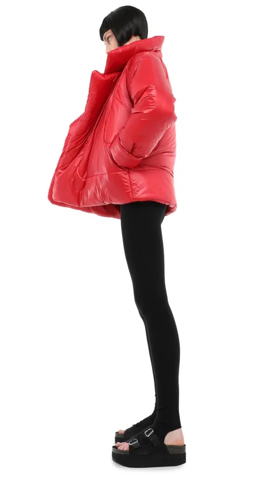 Norma Kamali Coats SLEEPING BAG JACKET Red 8211 Clothing