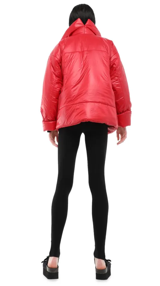 Norma Kamali Coats SLEEPING BAG JACKET Red 8211 Clothing
